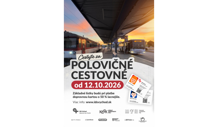 Fotka - Dočasné zníženie cestovného v regionálnych autobusoch na východe Slovenska