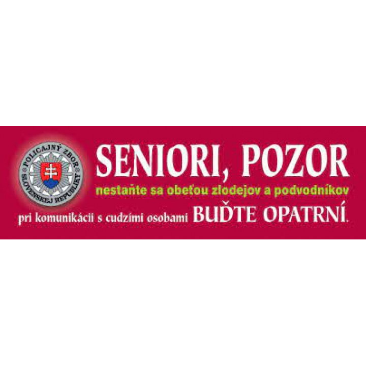 Upozornenie pre seniorov