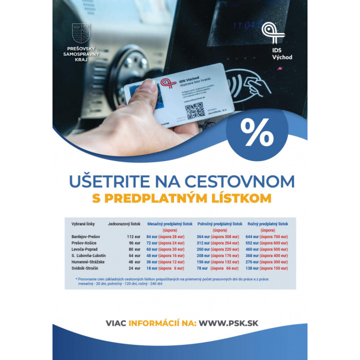 Ušetrite na cestovnom s predplatným lístkom
